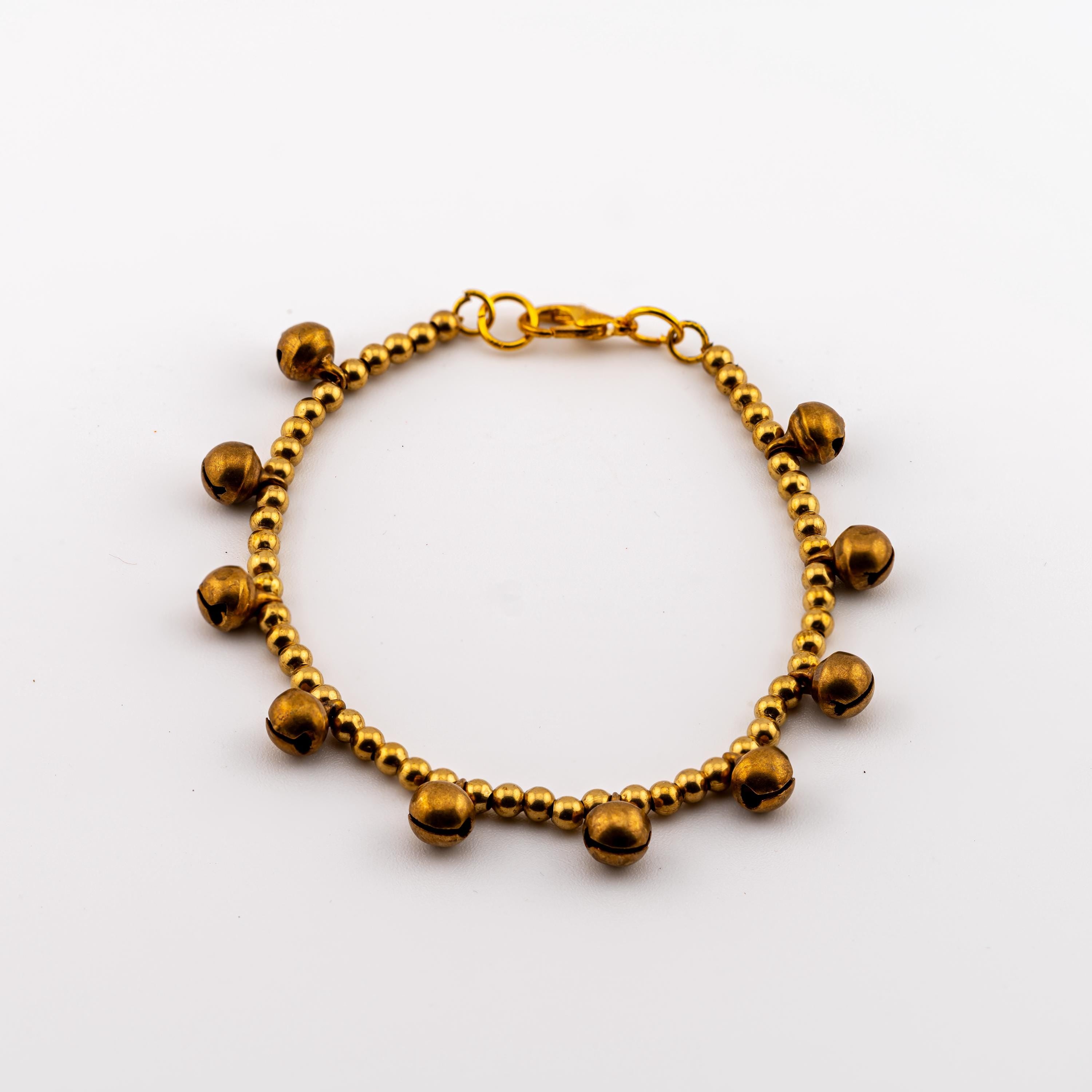 Thai Brass Bell Bracelet for Women, Monk Blessed Spiritual Jewelry | Artisan Resonance