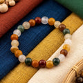 Multicolor Jade Bracelet for Women, Thai Handmade, Monk Blessed | Artisan Terra