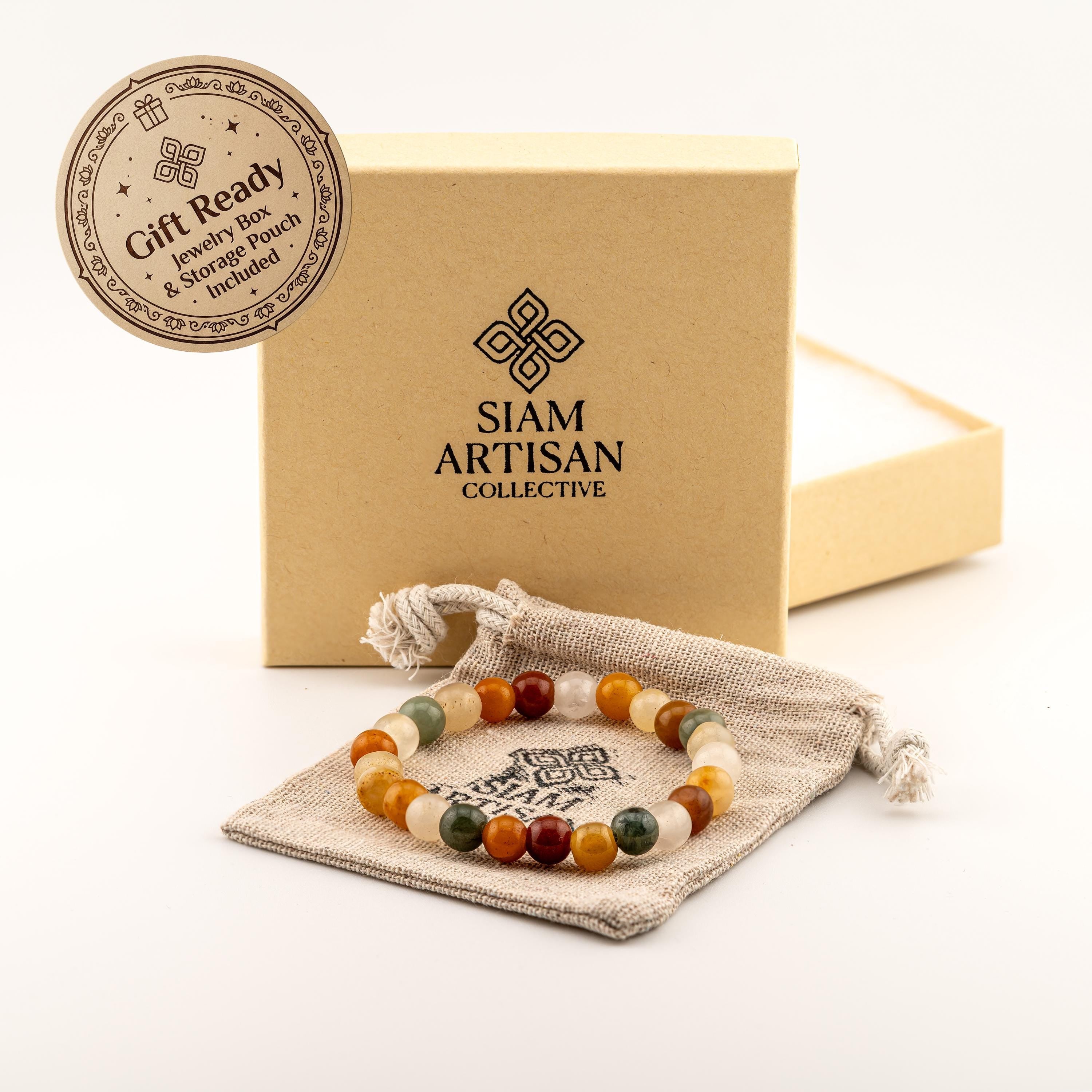 Multicolor Jade Bracelet for Women, Thai Handmade, Monk Blessed | Artisan Terra