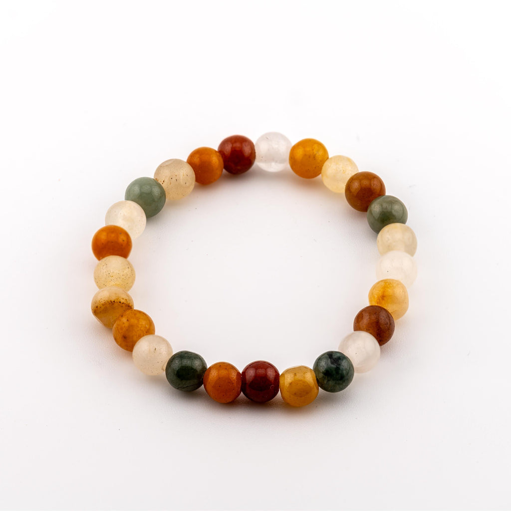 Multicolor Jade Bracelet for Women, Thai Handmade, Monk Blessed | Artisan Terra
