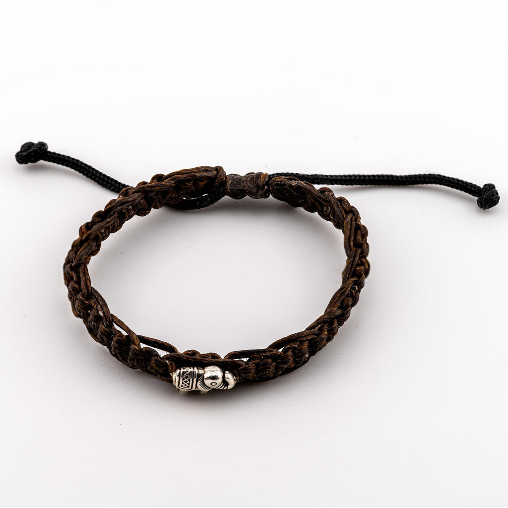 Handwoven Elephant Cord Bracelet, Adjustable Unisex Thai Jewelry, Monk Blessed | Artisan Echo