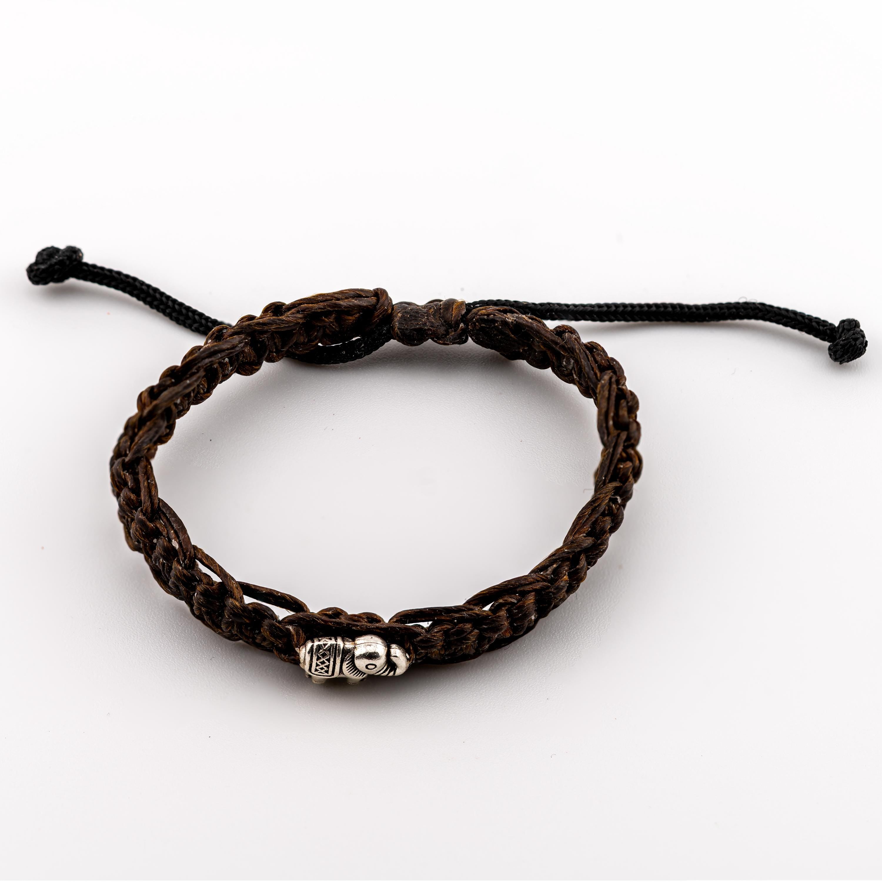 Handwoven Elephant Cord Bracelet, Adjustable Unisex Thai Jewelry, Monk Blessed | Artisan Echo