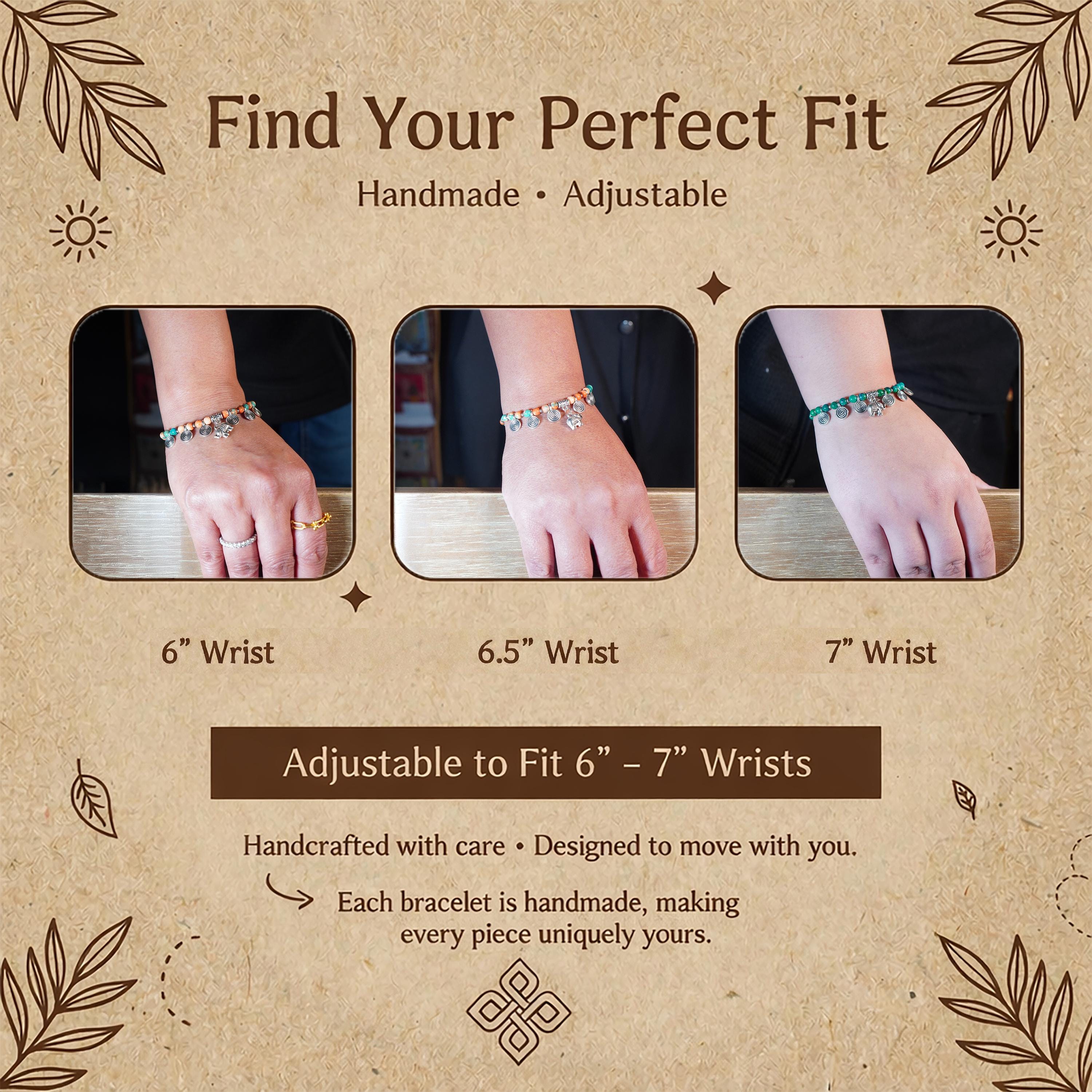 Purple Teal Stone Elephant Bracelet for Women, Thai Handmade, Monk Blessed | Artisan Spirit