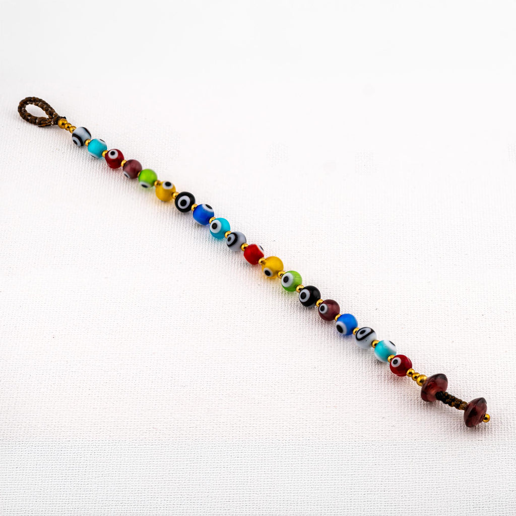 Colorful Evil Eye Bracelet for Women, Adjustable Thai Jewelry, Monk Blessed | Artisan Shield