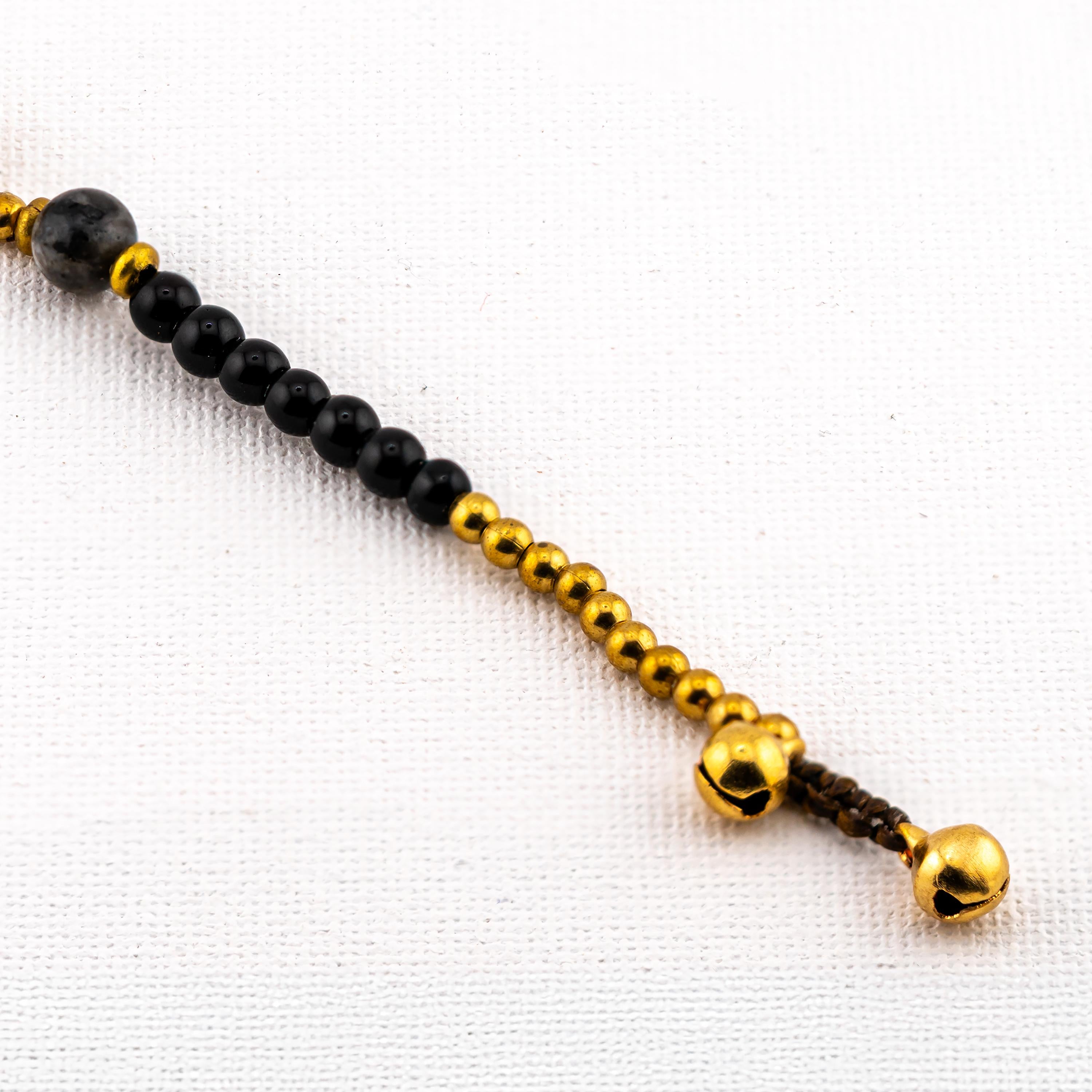 Black Stone Tree of Life Bracelet for Women, Thai Handmade, Monk Blessed | Artisan Roots