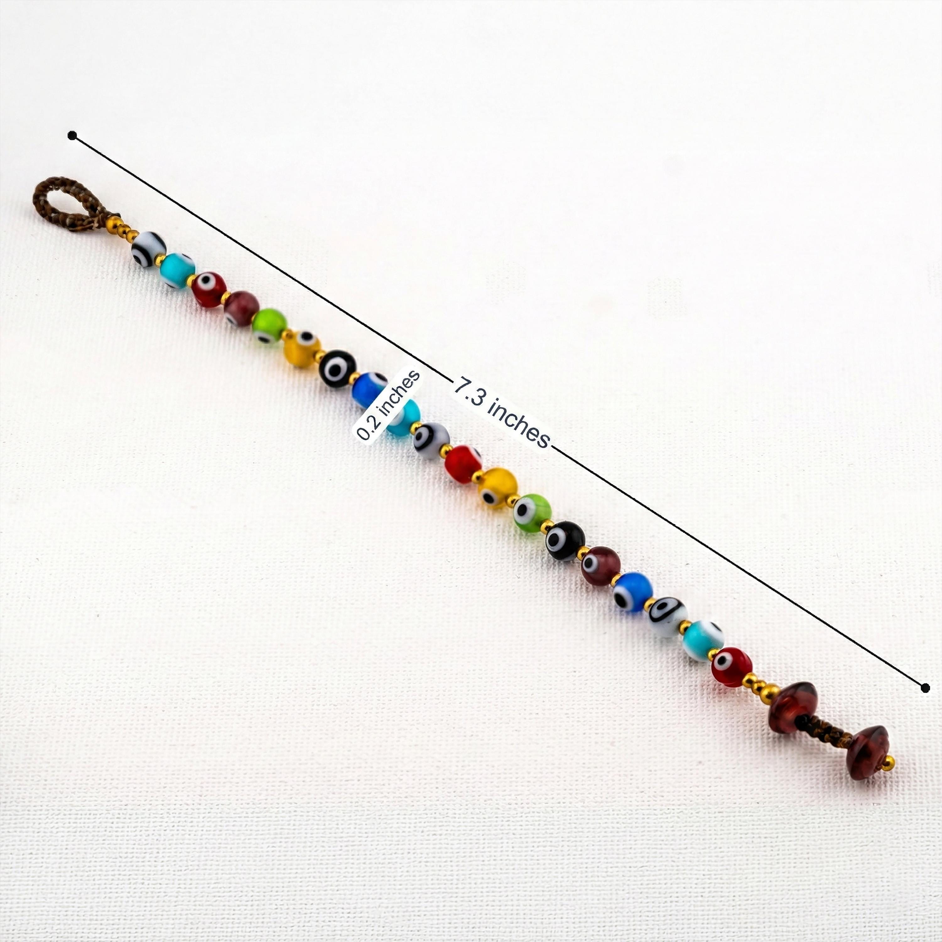 Colorful Evil Eye Bracelet for Women, Adjustable Thai Jewelry, Monk Blessed | Artisan Shield