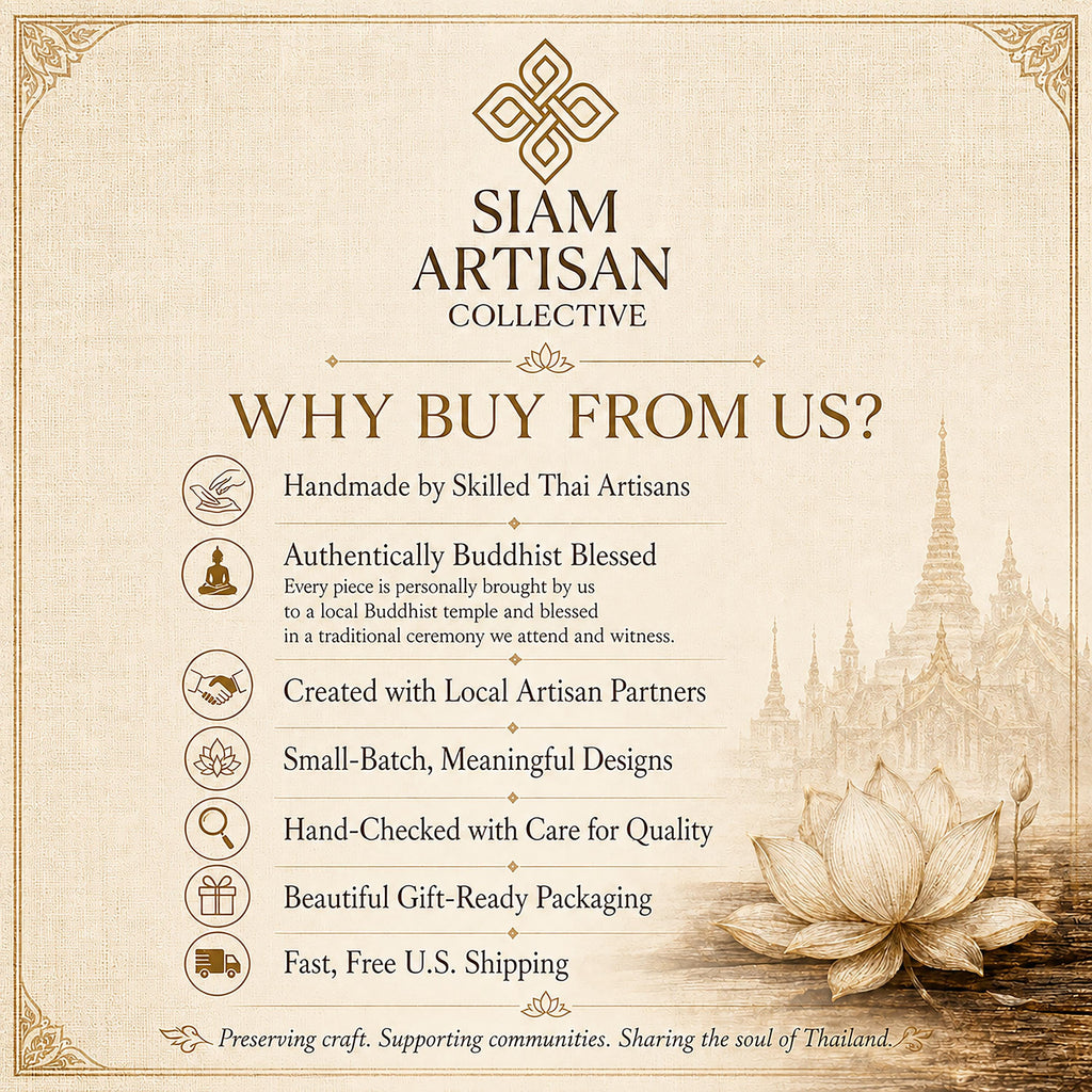 Gray Five-Strand Bracelet for Women, Thai Glass and Stone Beads, Monk Blessed | Artisan Eclipse
