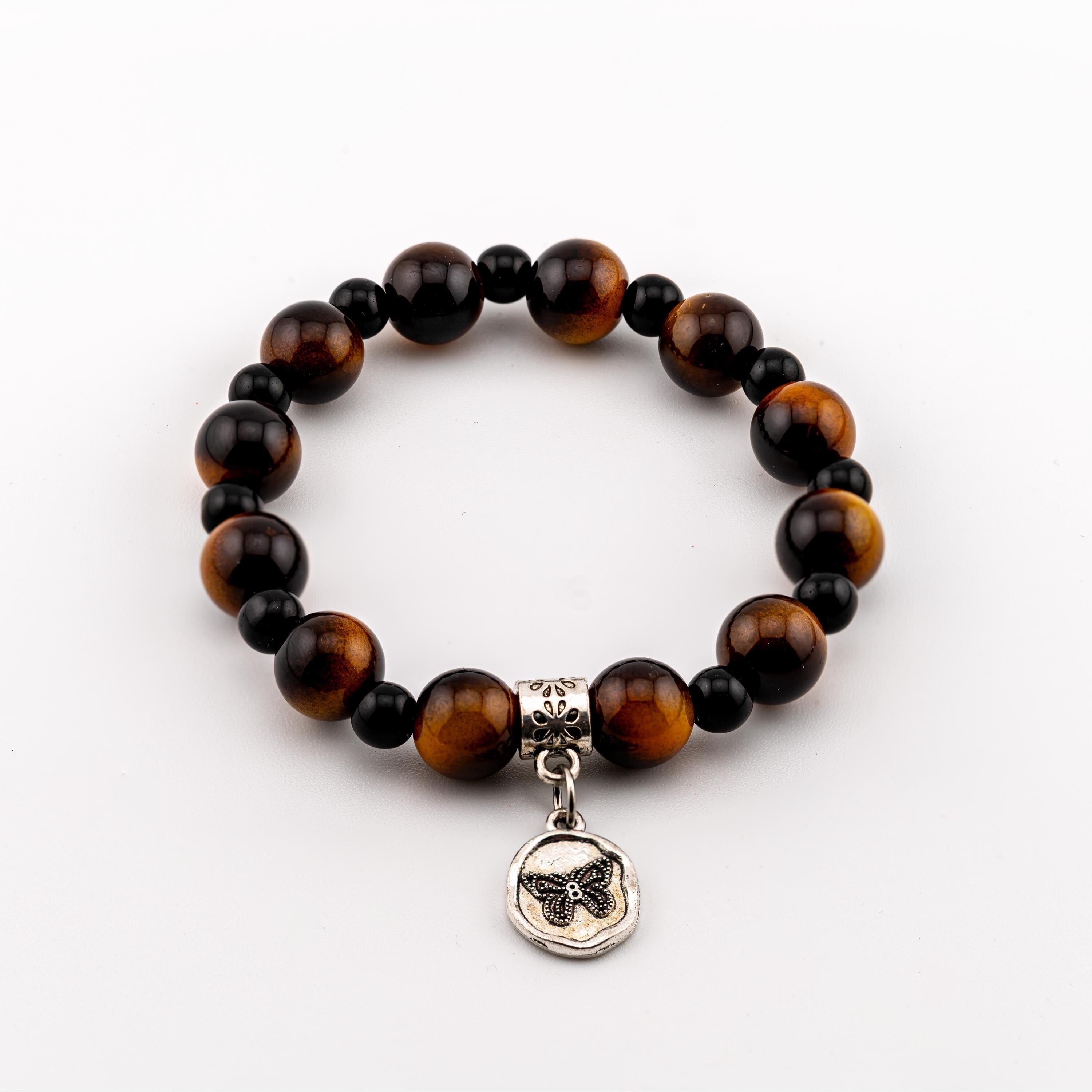 Tiger’s Eye Charm Bracelet for Women, Thai Handmade, Monk Blessed | Four Meaningful Designs