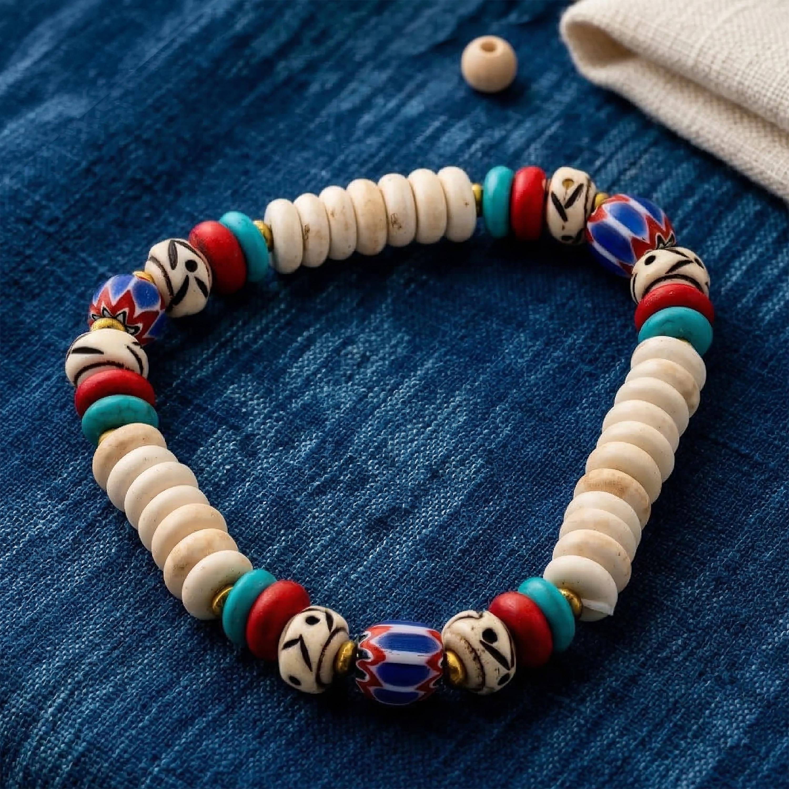 Global-Inspired Stone Bracelet for Women, Thai Handmade, Monk Blessed | Artisan Journey