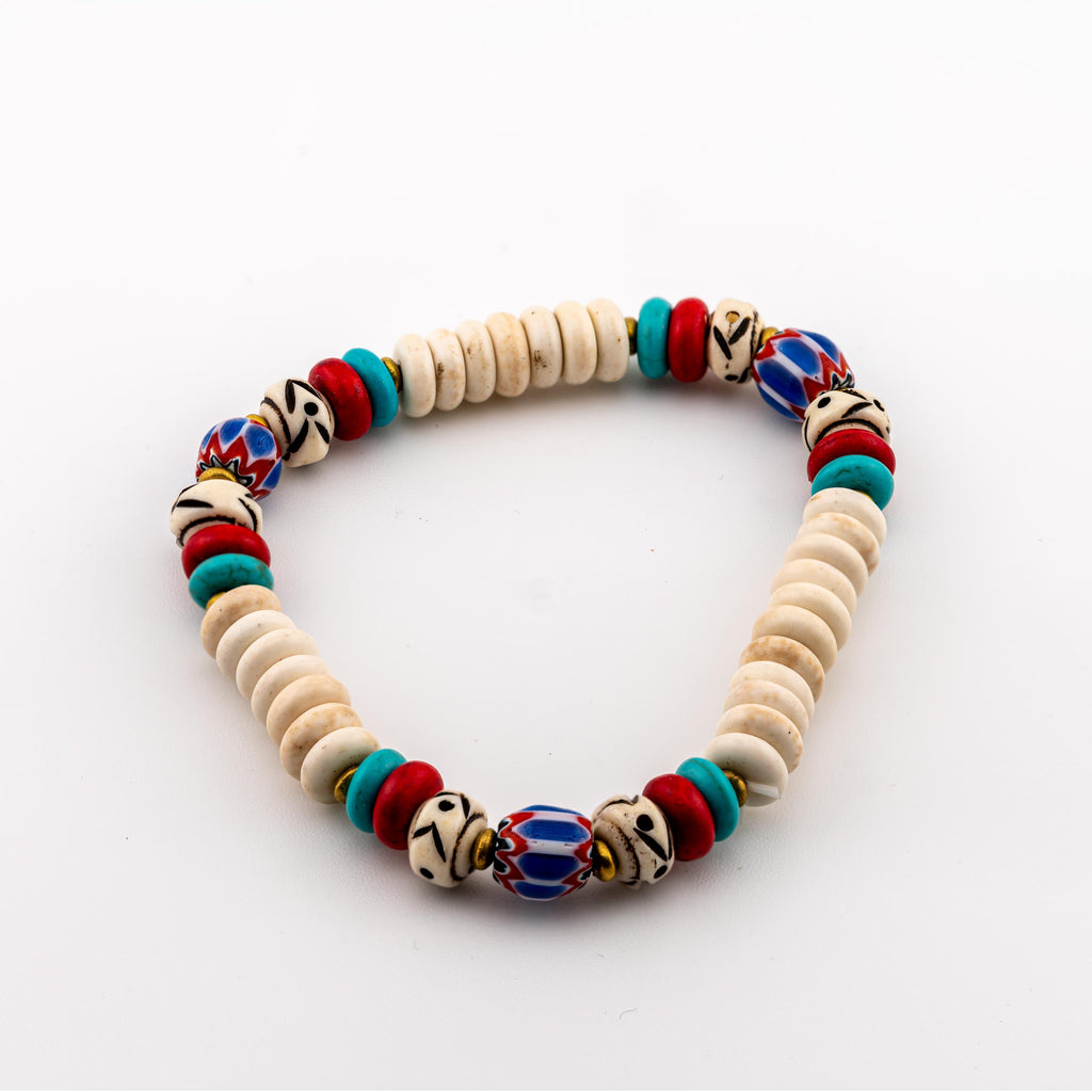 Global-Inspired Stone Bracelet for Women, Thai Handmade, Monk Blessed | Artisan Journey
