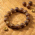 Brown Natural Stone Bracelet for Women, Thai Handmade, Monk Blessed | Artisan Grounded