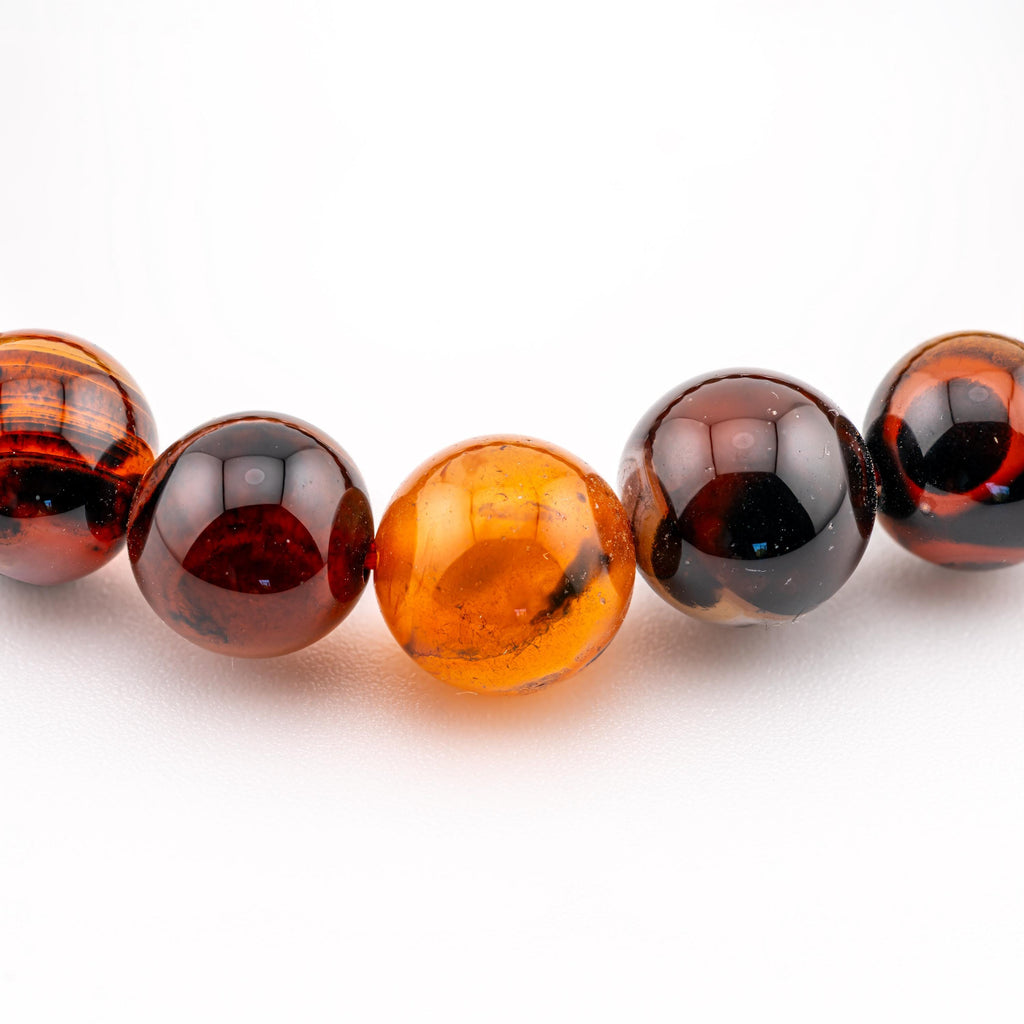Multicolor Agate Bracelet for Men, Natural Stone Stretch Bracelet, Monk Blessed | Artisan Essence