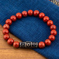 Red Jasper Bracelet for Men, 10mm Natural Stone, Monk Blessed | Artisan Fortitude