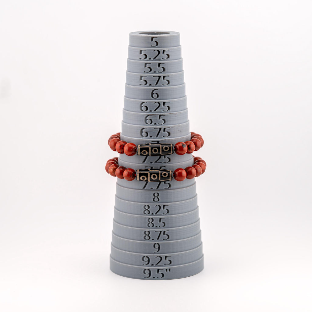 Red Jasper Bracelet for Men, 10mm Natural Stone, Monk Blessed | Artisan Fortitude