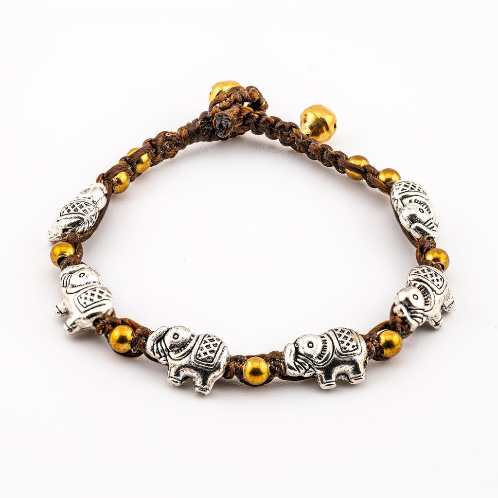 Siam Artisan Collective™ Artisan Elephant™ - Thai Handmade Boho Bracelets for Women, Stackable Adjustable Handmade Jewelry