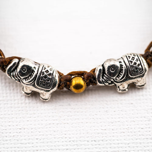 Artisan Elephant™ Charm Bracelet – Handmade Beaded Jewelry with Lucky Elephant Charms